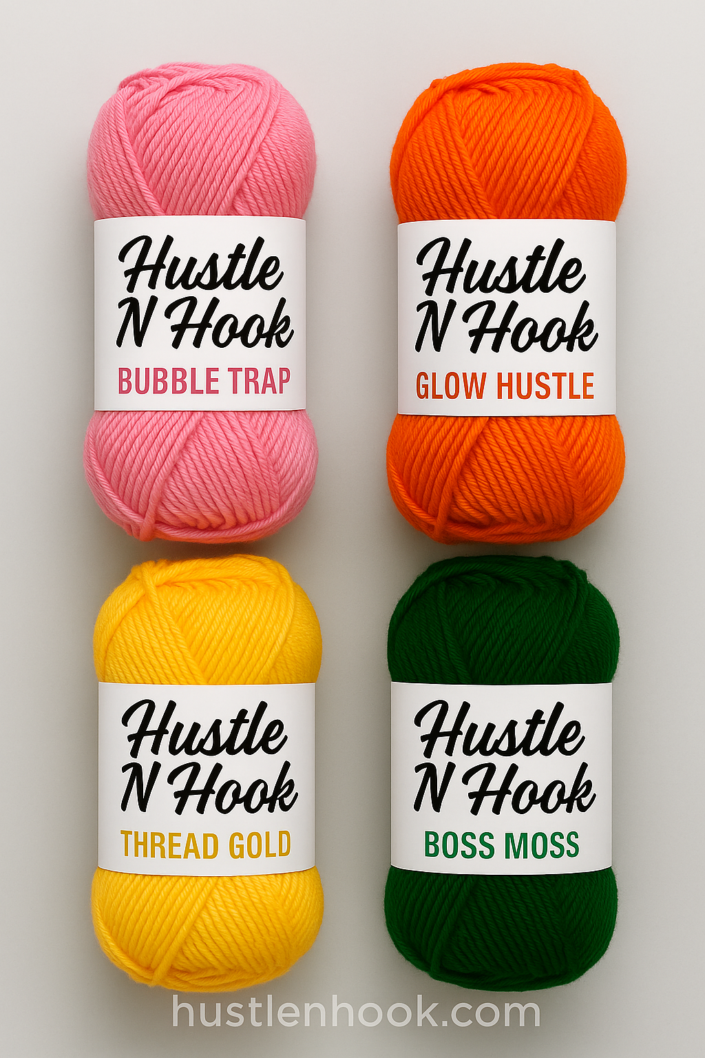 Hustle N Hook Yarn - 4 Skein Debut Collection Bundle